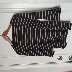 EUC Jones New York cotton striped long sleeve shirt szM